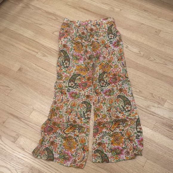 ba&sh Multicolor Paisley Wide-Leg Pants - Picture 2 of 8